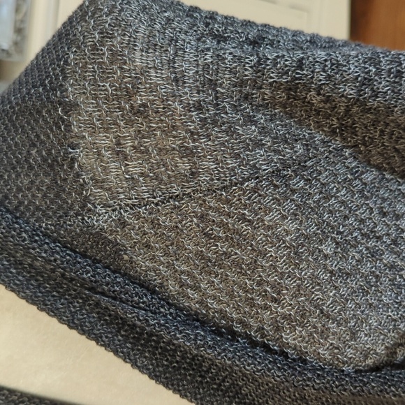 Eileen Fisher Gray 100% Linen Open Front Cardigan Sweater Fly Away Draped Sz L - Picture 7 of 12